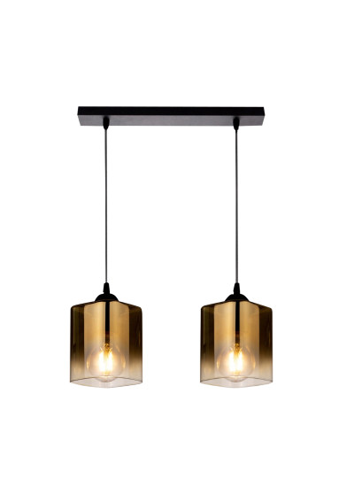 Lampa wisząca Serena 2xE27 czarno złoty 40 cm