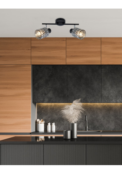 Bill ceiling light 2xE27 black 50 cm