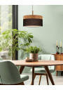 Lampa sufitowa Orto 1xE27 czarny + drewniany 30 cm - zdjęcie produktu 1