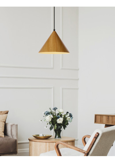 Dunca pendant light 1xE27 dębowy 25 cm - product image 1