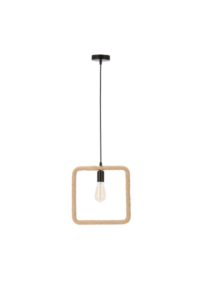 E27 pendant light 1xE27 black / beige 31 cm