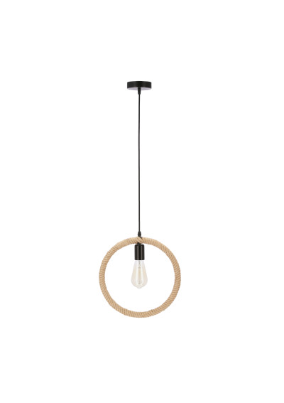 E27 pendant light 1xE27 black / beige 31 cm