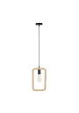 Lampa wisząca E27 1xE27 czarny + beżowy 19 cm