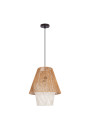 Lampa wisząca E27 1xE27 czarny + beżowy + biały 40 cm