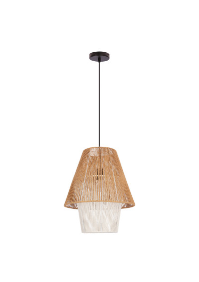 E27 pendant light 1xE27 black / beige / white 40 cm