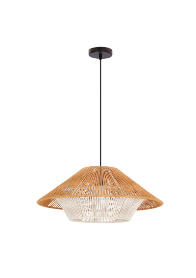 E27 pendant light 1xE27 white / beige / black 50 cm