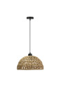 E27 pendant light 1xE27 black / beige 28 cm