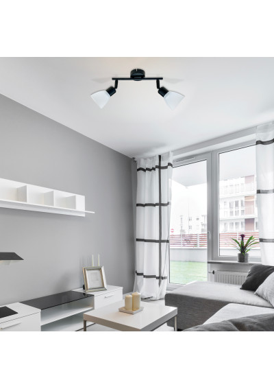 Costa ceiling light 2xE14 black 46 cm - product image 1