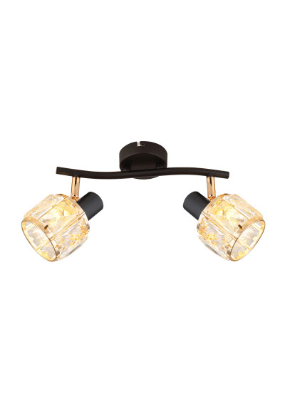 E14 ceiling light 2xE14 black 28 cm