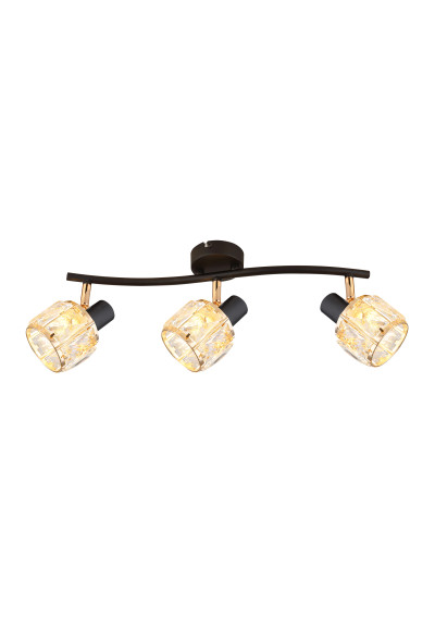 E14 ceiling light 3xE14 black 45 cm