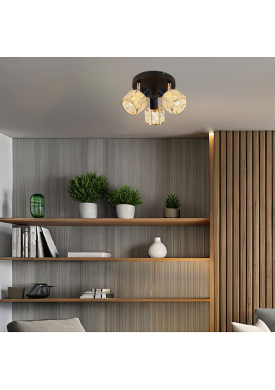 Lampa sufitowa E14 3xE14 czarny 36 cm - zdjęcie produktu 1