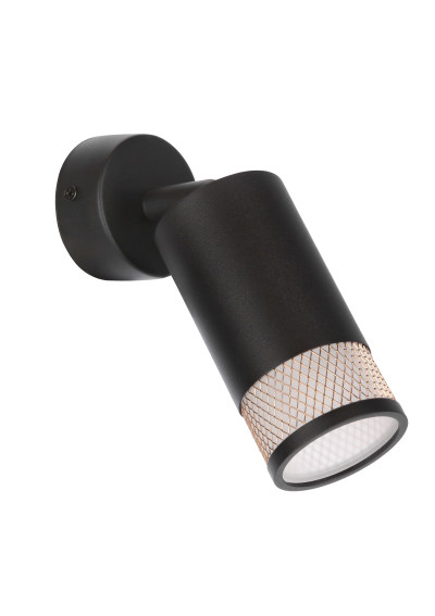 Gu10 wall light 1xGU10 czarno gold 16 cm