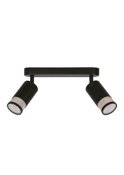 Gu10 ceiling light 2xGU10 czarno gold 36 cm