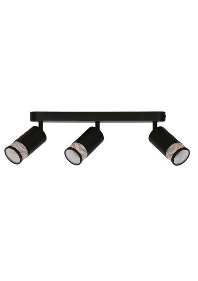 Lampa sufitowa Gu10 3xGU10 czarno złoty 48 cm