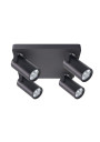 Lampa sufitowa Gu10 4xGU10 czarny 30 cm