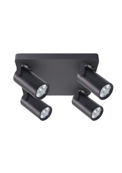 Lampa sufitowa Gu10 4xGU10 czarny 30 cm