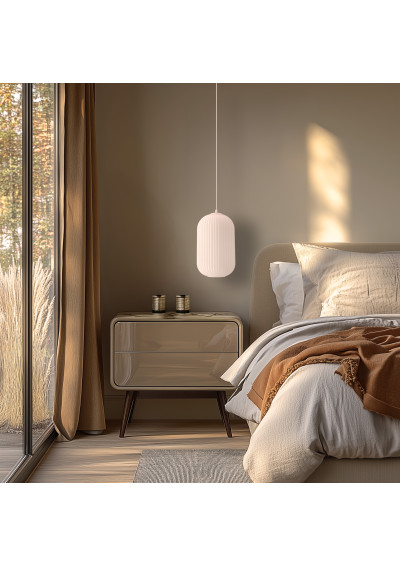Lampa wisząca Cresto 1xE27 biały 20 cm - zdjęcie produktu 2