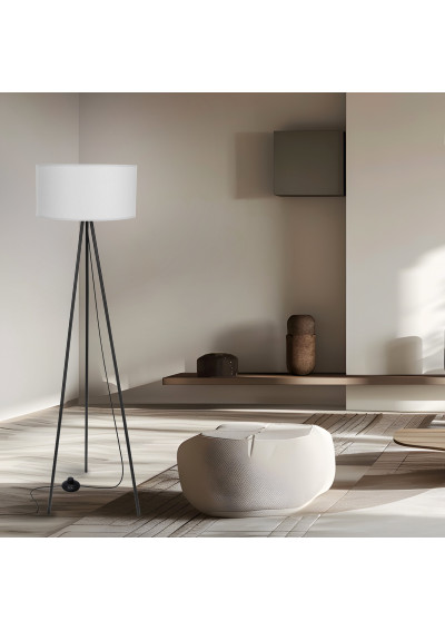 Lampa podłogowa Shanti 1xE27 szary 144 cm - zdjęcie produktu 1