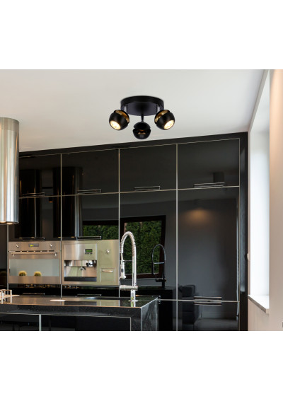 Boni ceiling light 3xGU10 black 26 cm - product image 1