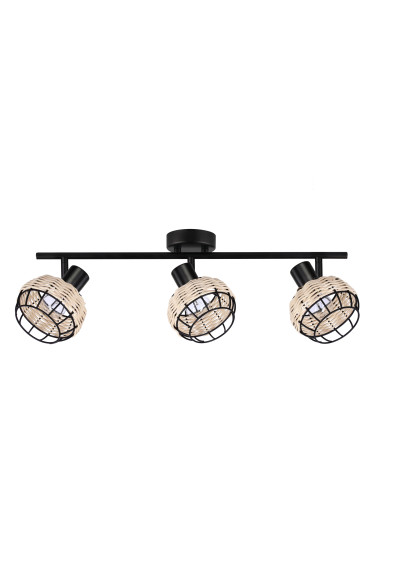 E14 ceiling light 2xE14 black 64 cm