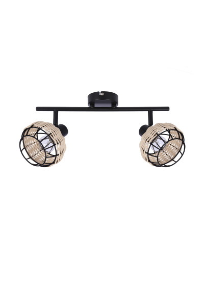 E14 ceiling light 2xE14 black 44 cm