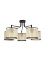 Topi pendant light 5xE27 black / cream 72 cm
