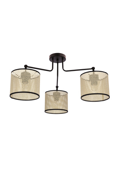 Lampa wisząca Topi 3xE27 czarny + kremowy 72 cm
