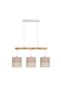 E27 pendant light 3xE27 white, abażur beige 64 cm