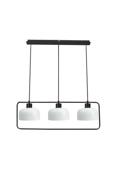 E27 pendant light 3xE27 black / white 70 cm