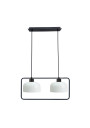 Lampa wisząca E27 2xE27 czarny + biały 50 cm