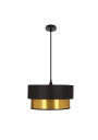 Lampa wisząca Erna E27 czarny + złoty 35 cm