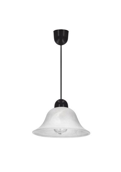 Lenis pendant light 1xE27 black / white 25 cm
