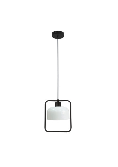 E27 pendant light 1xE27 black / white 20 cm