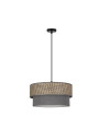 Lampa wisząca E27 1xE27 czarny, beżowy + szary 35 cm