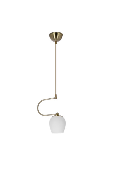 E27 pendant light 1xE27 patynowy / white 22 cm