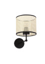 Lampa ścienna Topi 1xE27 czarny + kremowy 28 cm