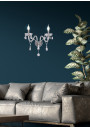 E14 wall light 2xE14 transparent 38 cm - product image 1