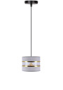 Pandy pendant light 1xE27 black, grey / gold 20 cm