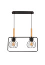 Lampa wisząca E27 2xE27 czarny 50 cm