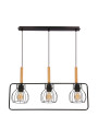 E27 pendant light 3xE27 black 70 cm