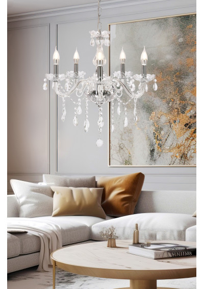 Lampa wisząca E14 5xE14 transparentny 56 cm - zdjęcie produktu 1
