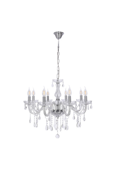 E14 pendant light 8xE14 transparent 67 cm