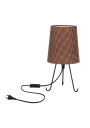Lampa stołowa E14 1xE14 czarny + brązowy 14 cm