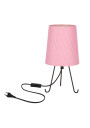 E14 table lamp 1xE14 black / pink 14 cm