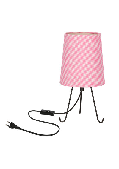 E14 table lamp 1xE14 black / pink 14 cm