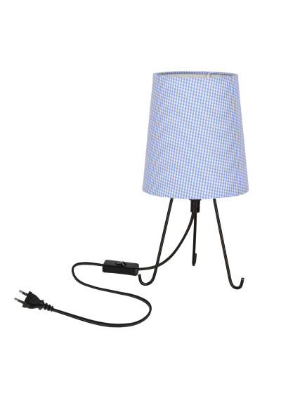 Lampa stołowa E14 1xE14 czarny + niebieski 14 cm