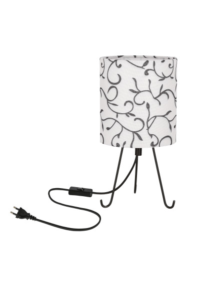 Lampa stołowa E14 1xE14 czarny + biały 14 cm
