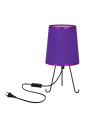 Lampa stołowa E14 1xE14 czarny + fioletowy 14 cm