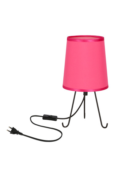 E14 table lamp 1xE14 black / fuksja 14 cm
