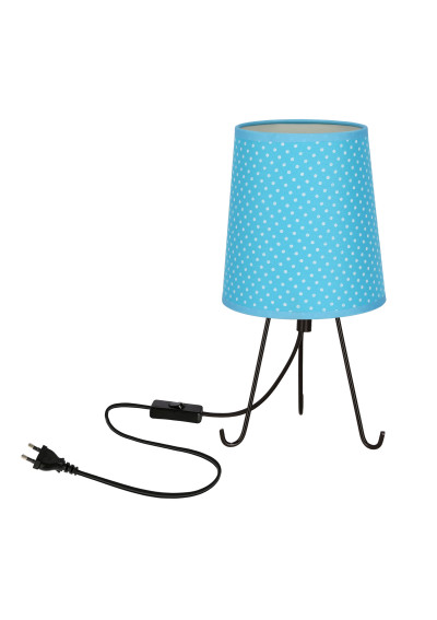 Lampa stołowa E14 1xE14 czarny + niebieski 14 cm